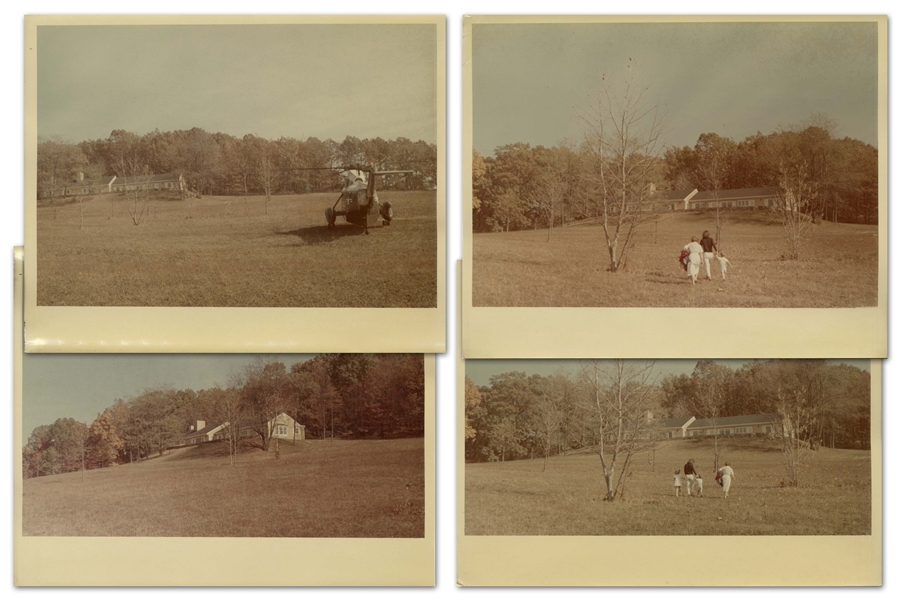 Photo Album of the Kennedy Family, With 16 Photos of Their Last Trip to Atoka, Virginia in November 1963 -- Housed in White House Photographer Cecil Stoughton's Personal Red Leather Binder